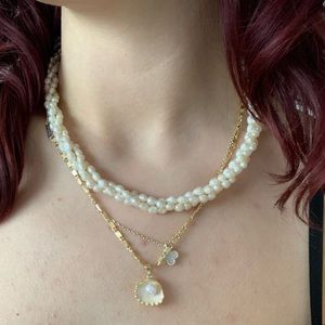 Vintage freshwater pearl twist necklace